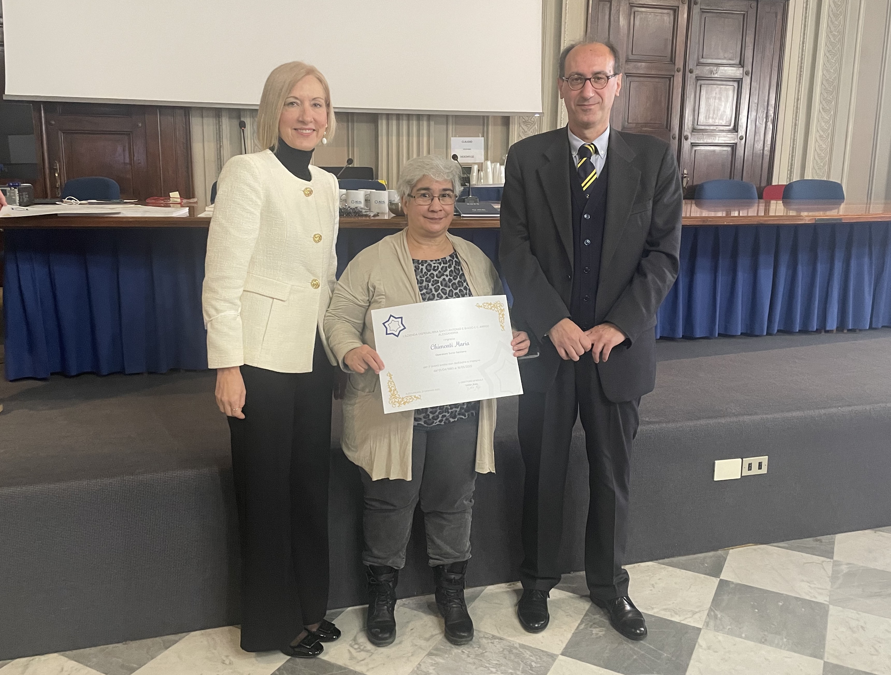 la consegna delle benemerenze ai pensionati