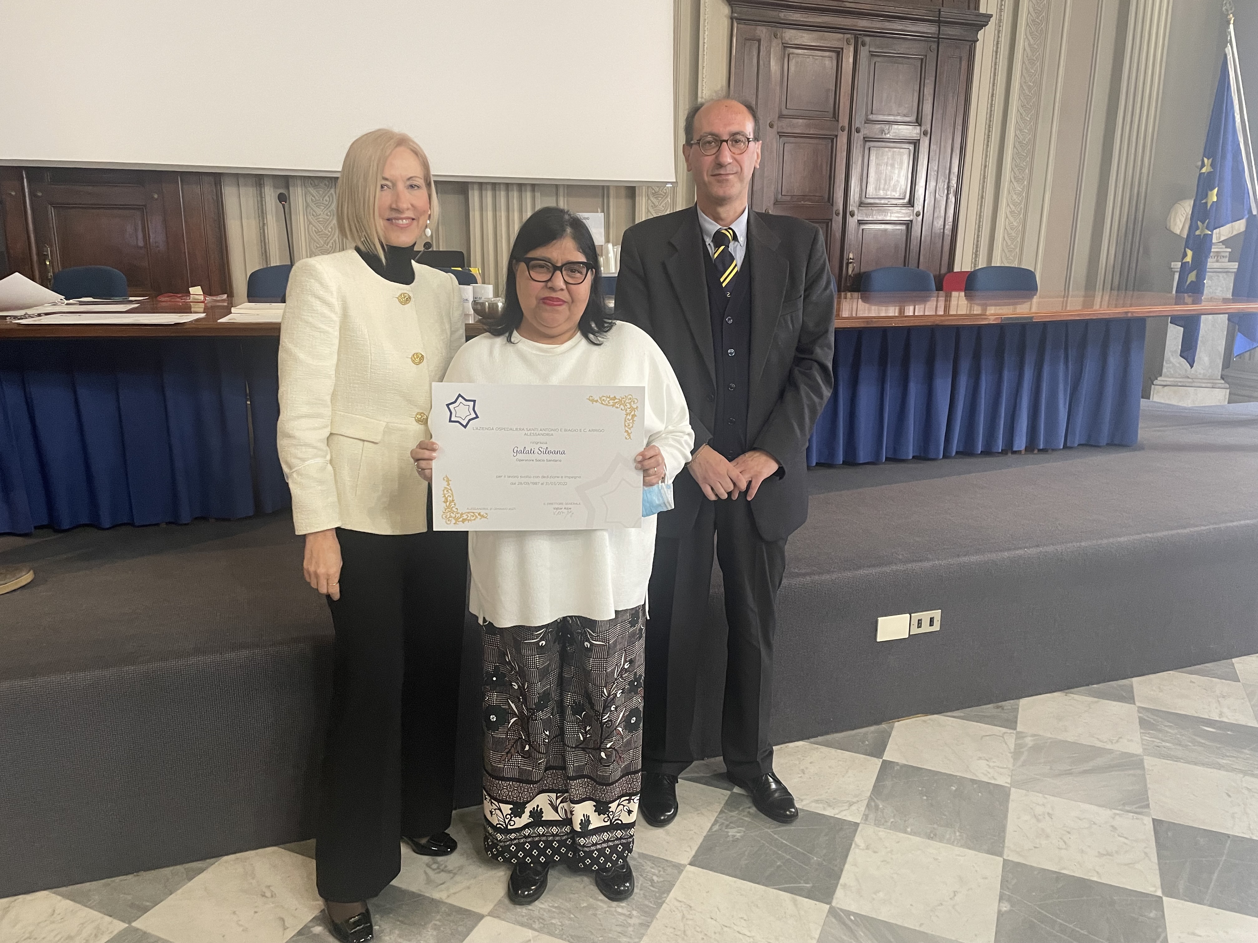 la consegna delle benemerenze ai pensionati