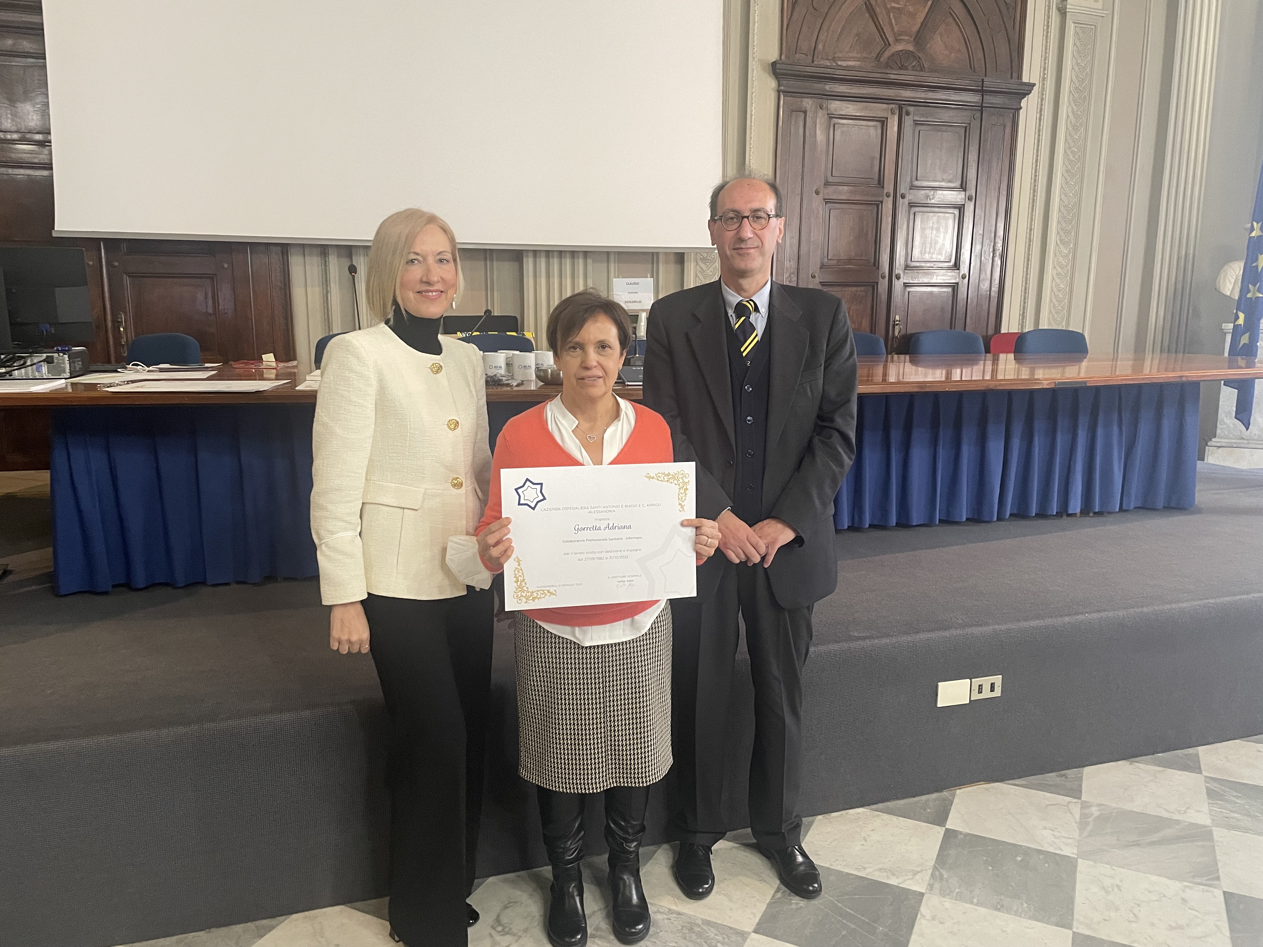 la consegna delle benemerenze ai pensionati