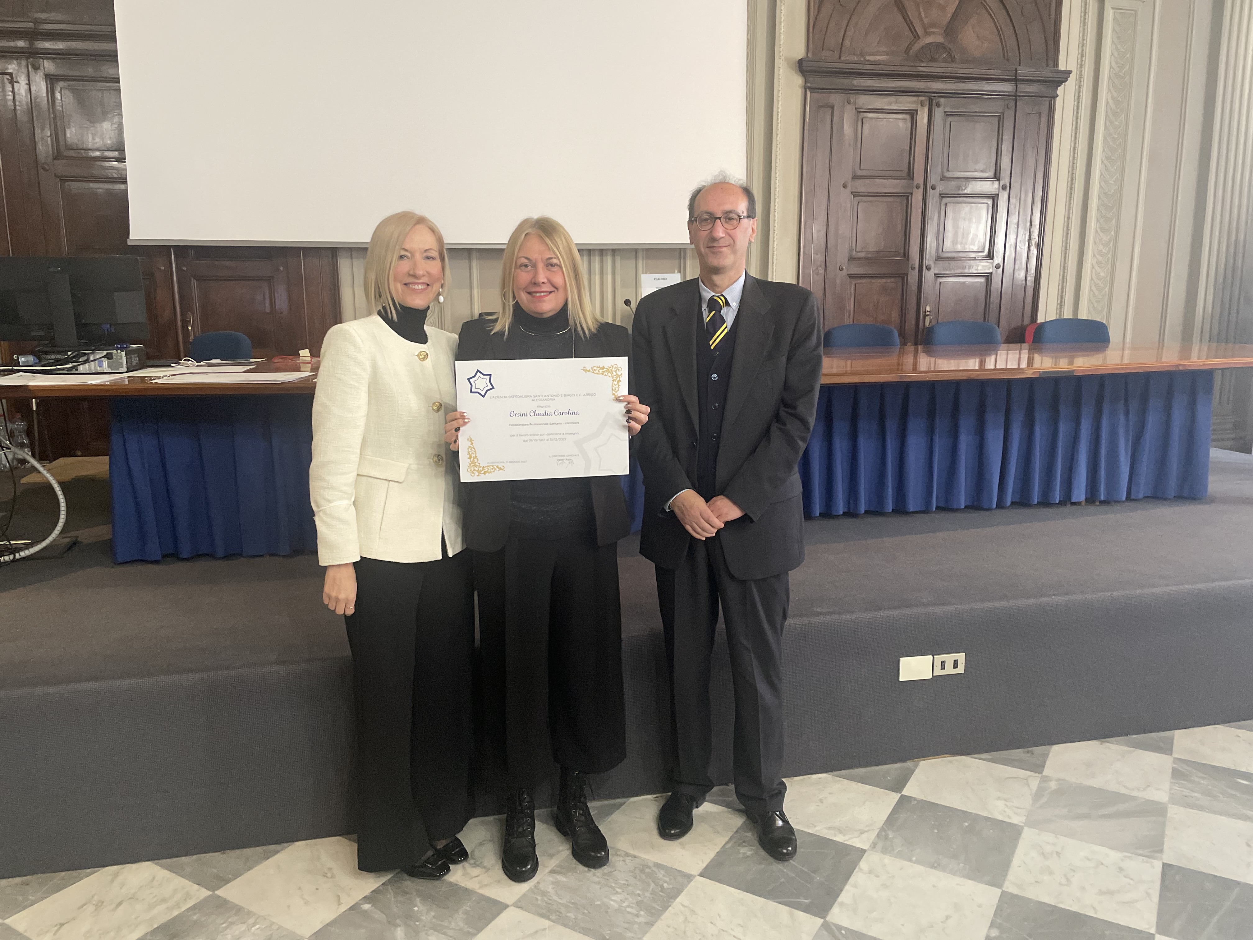 la consegna delle benemerenze ai pensionati