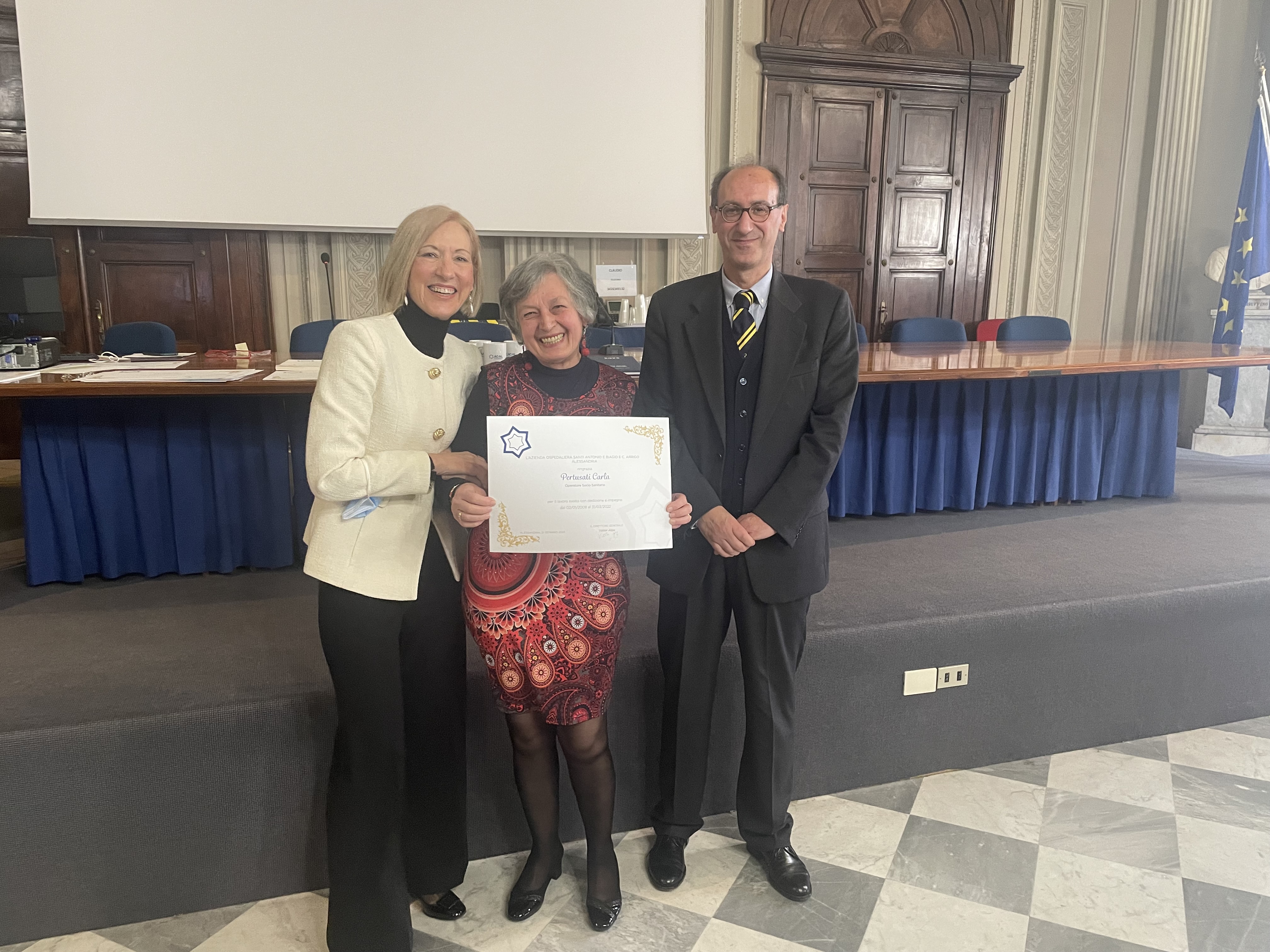 la consegna delle benemerenze ai pensionati