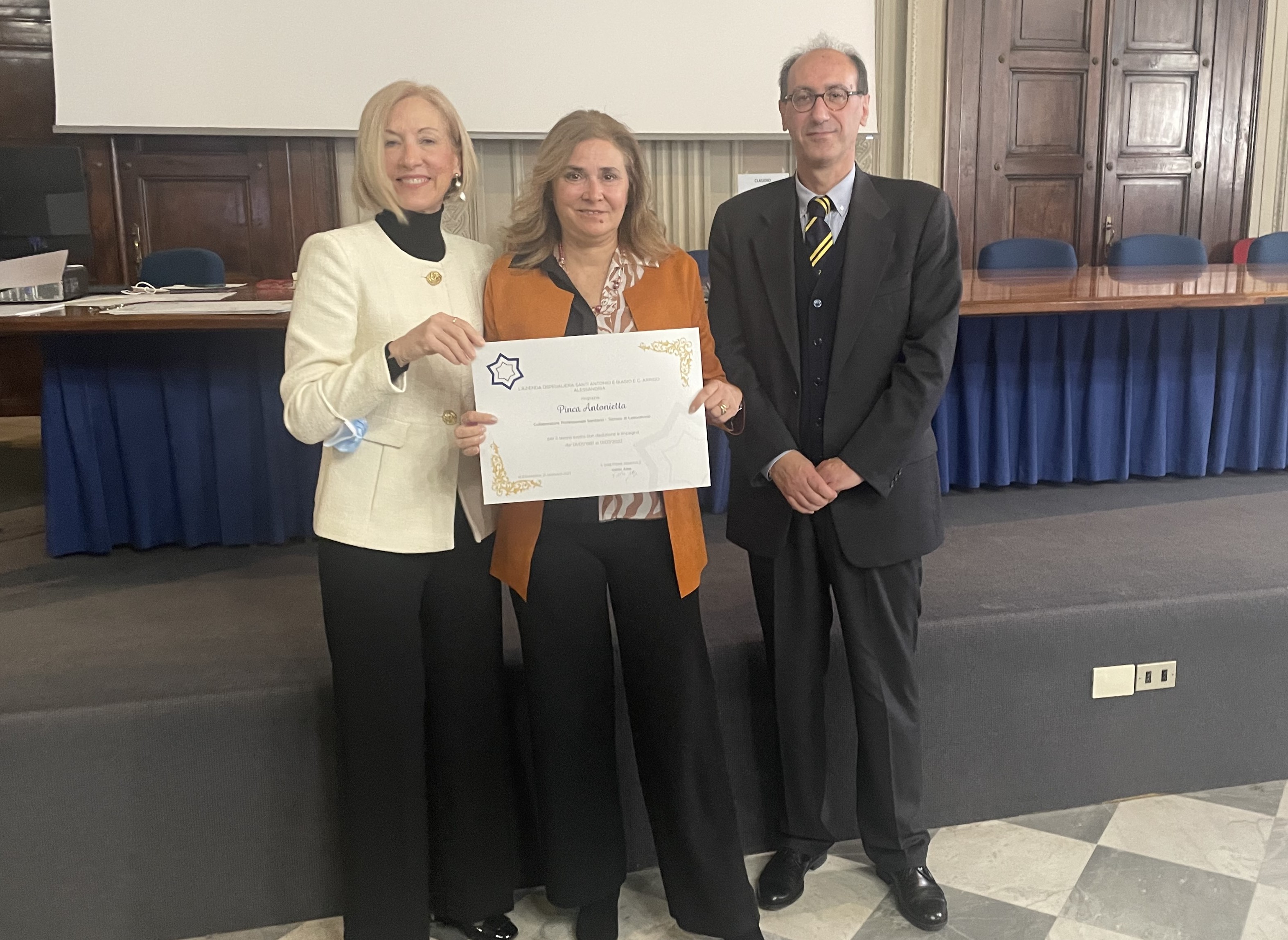 la consegna delle benemerenze ai pensionati