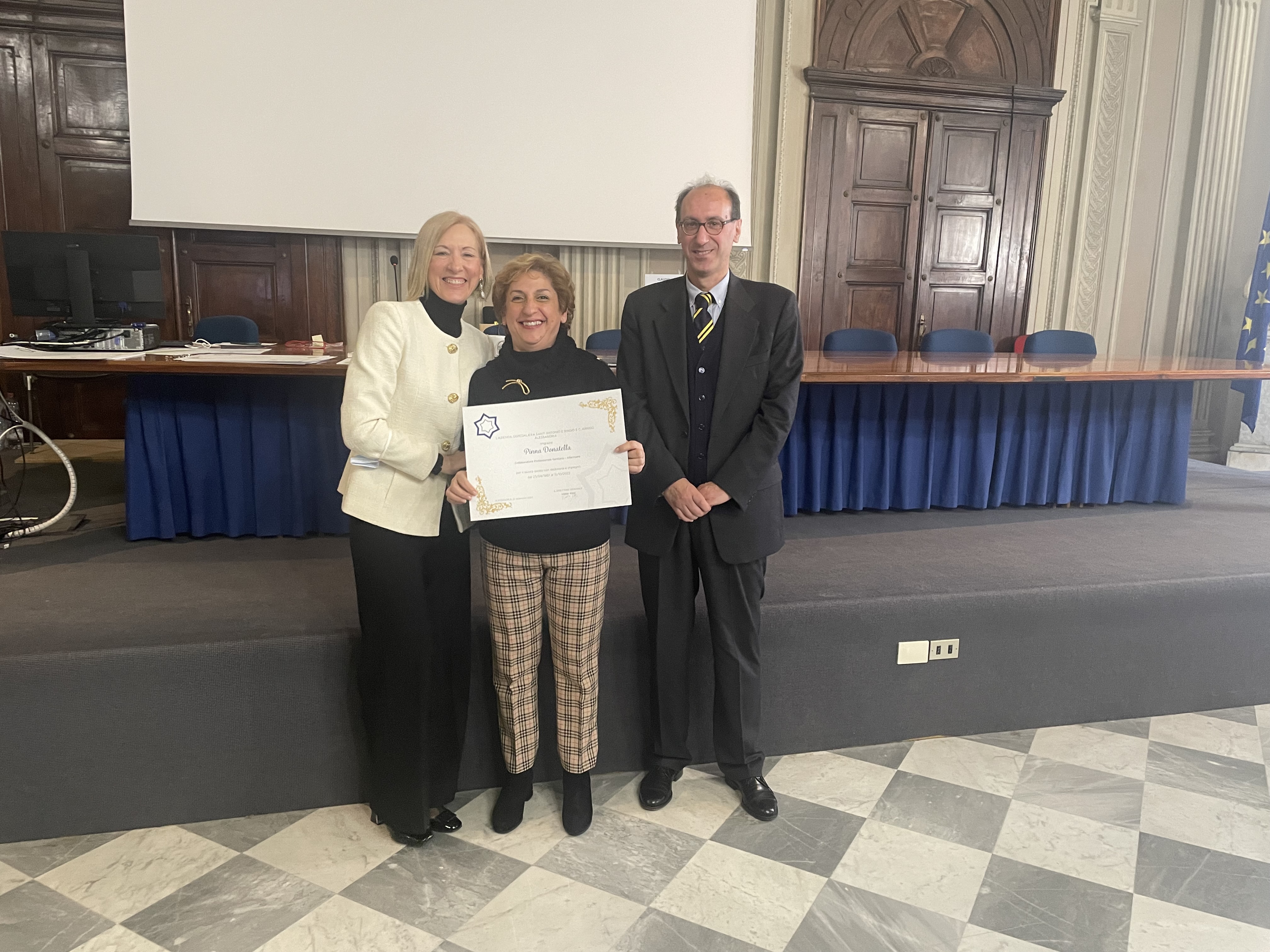 la consegna delle benemerenze ai pensionati