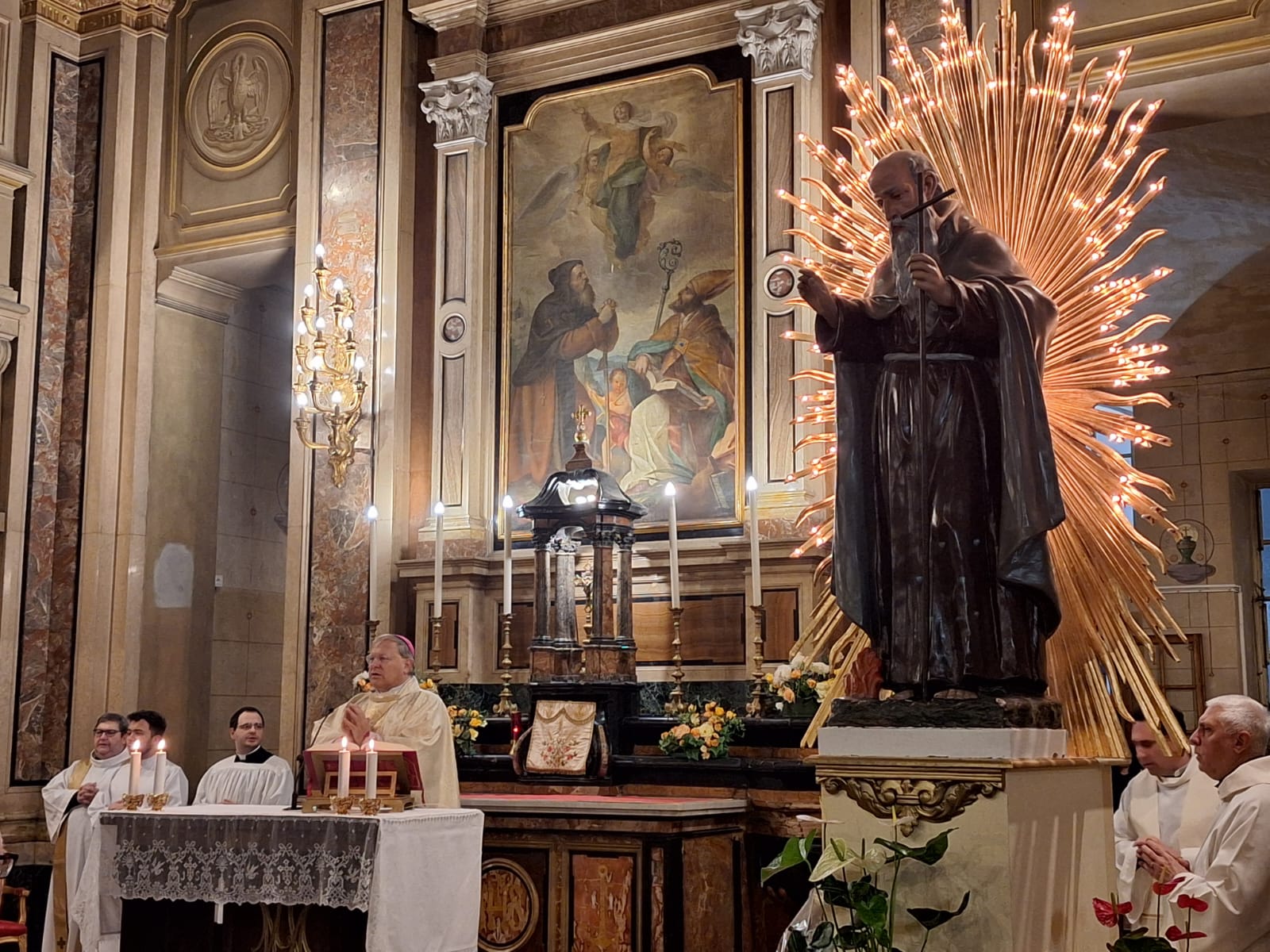 La santa messa in onore di Sant'Antonio