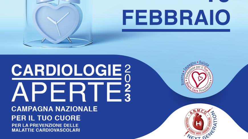 locandina dell'evento cardiologie aperte 2023