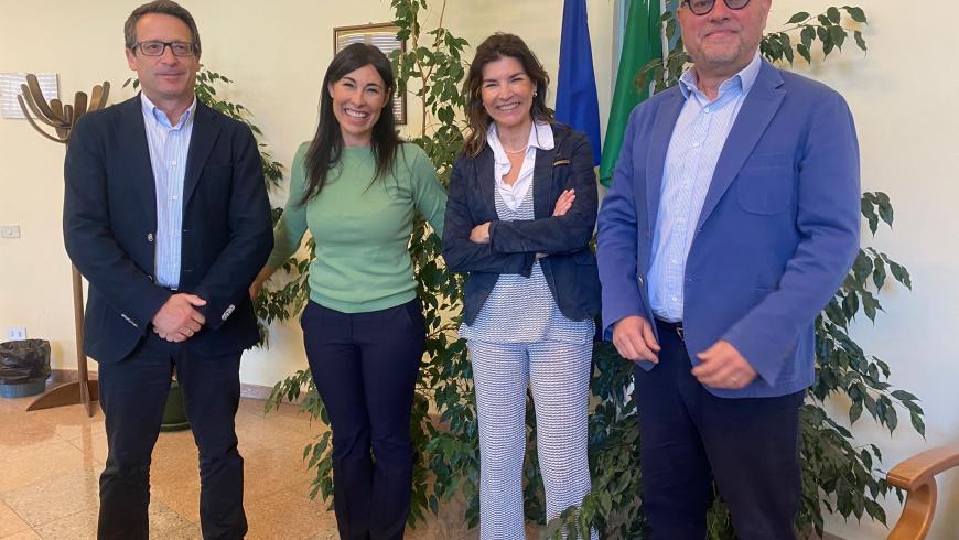 un momento della visita dei due professionisti spagnoli